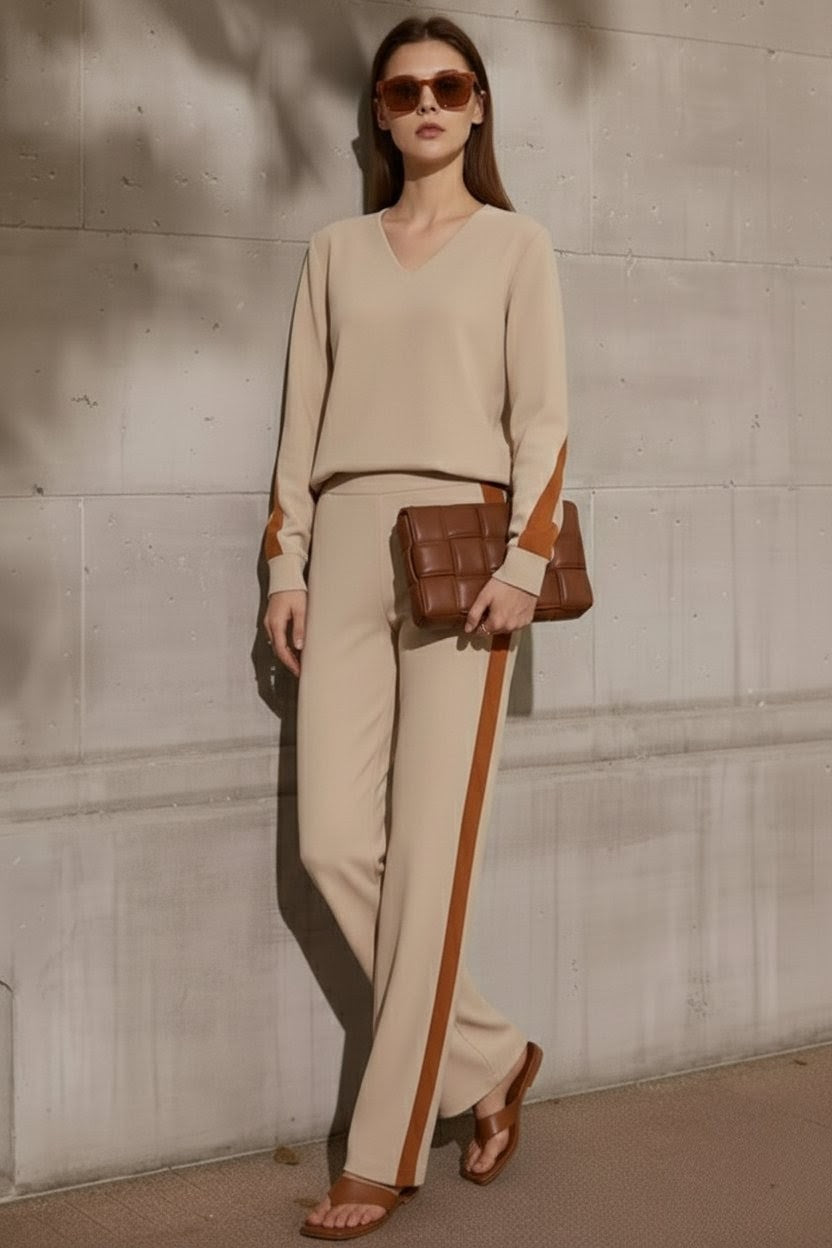 Beige Color Bottom Fit Trouser