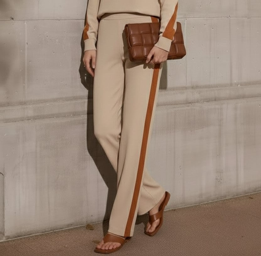 Beige Color Bottom Fit Trouser