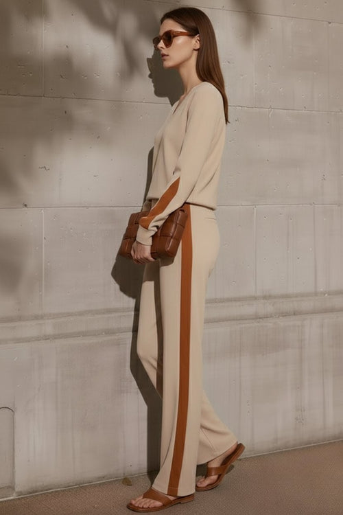 Beige Color Bottom Fit Trouser