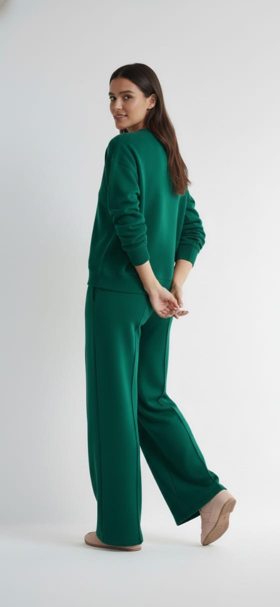 Zinc-Green Bottom Wide Trouser